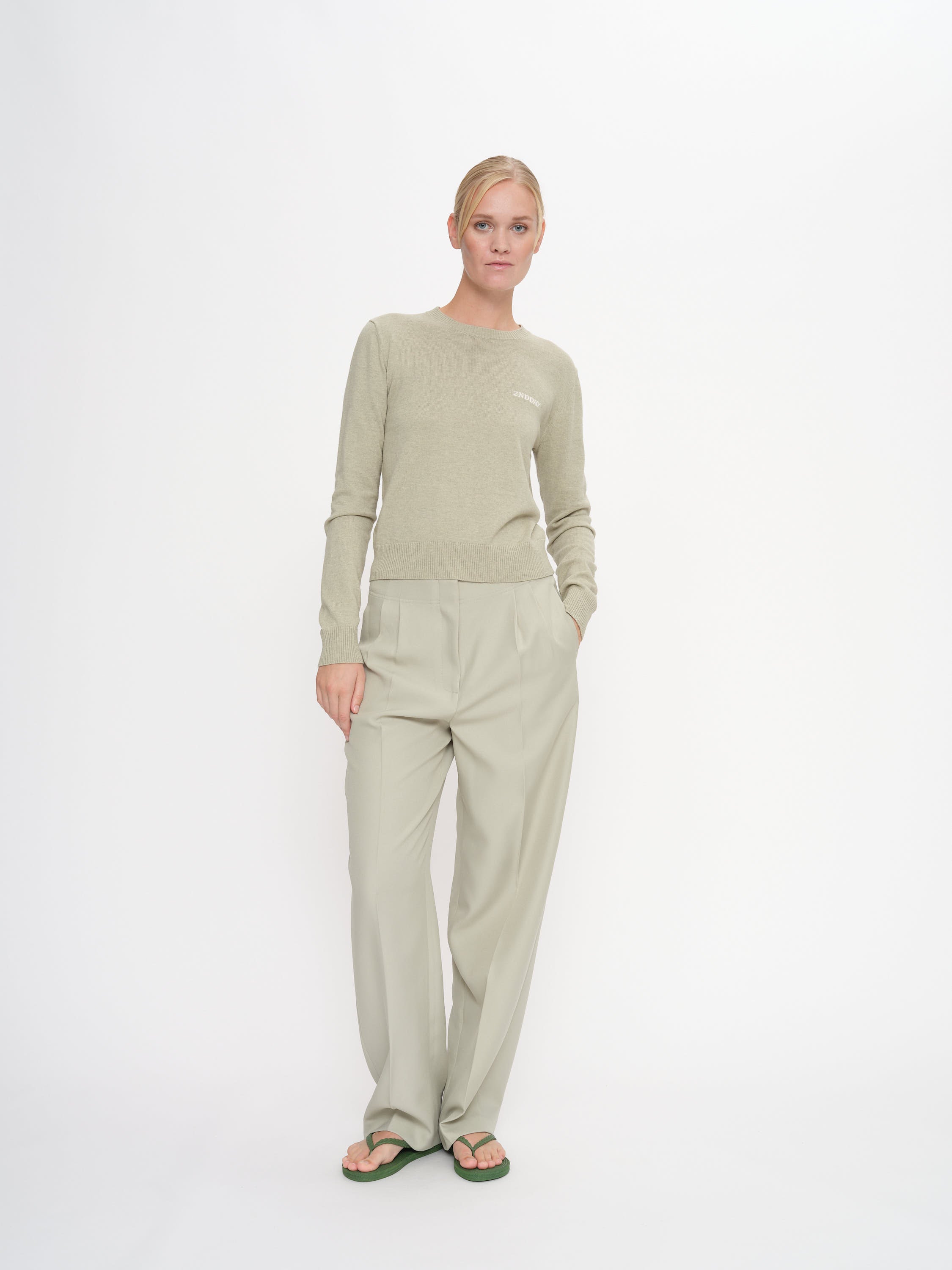 2NDDAY 2ND Celeste - Fine Tailoring Pants 160110 Desert Sage
