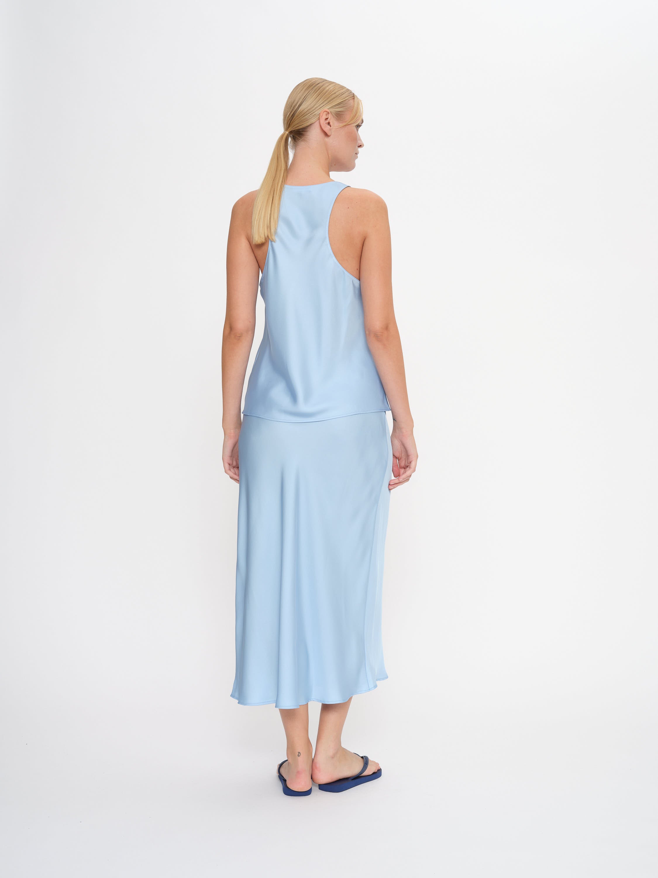 2NDDAY 2ND Clea - Fluid Twill Skirt 04038 Powder Blue