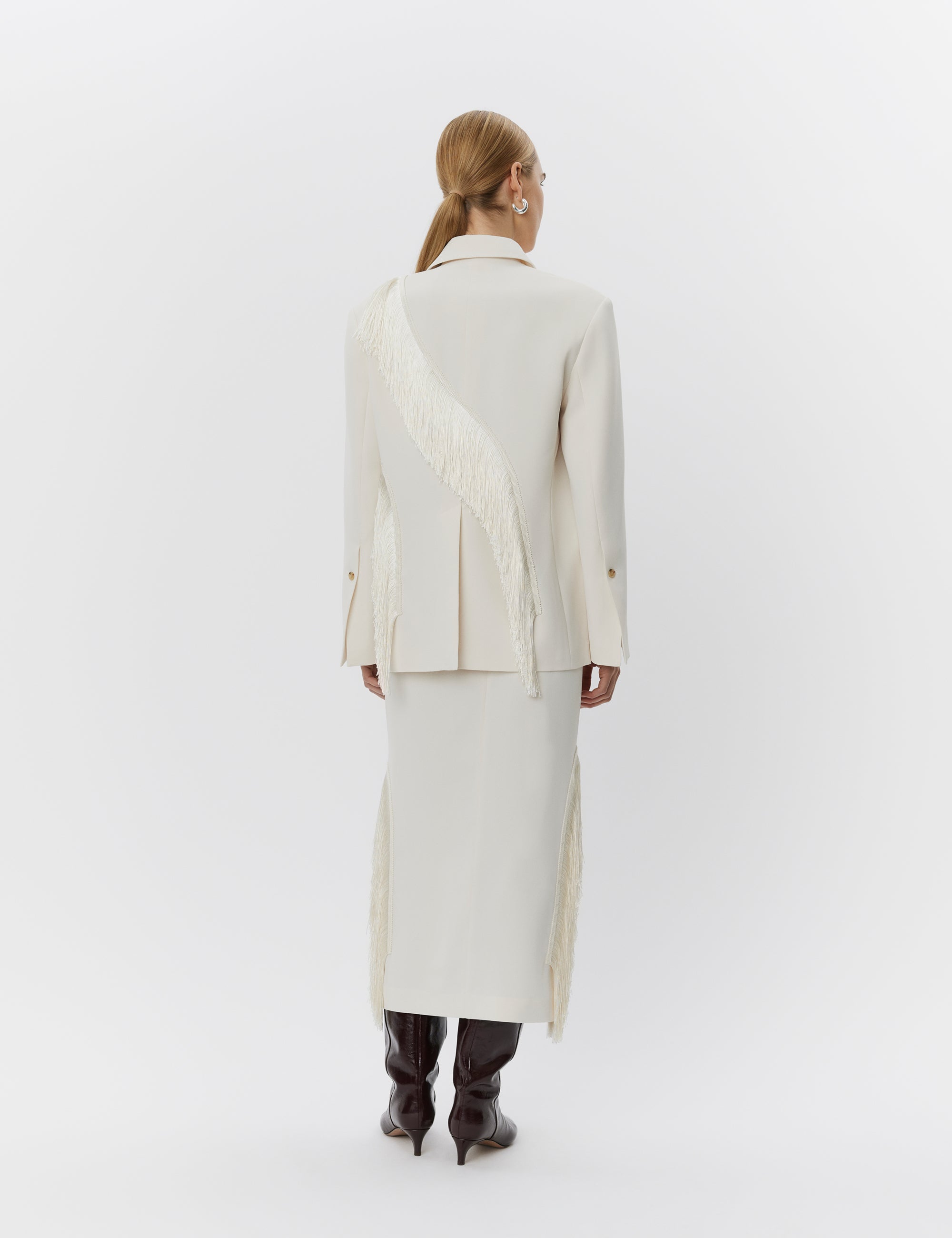 DAY Birger ét Mikkelsen Carli - Classic Gabardine Skirt 01002 Ivory Shade