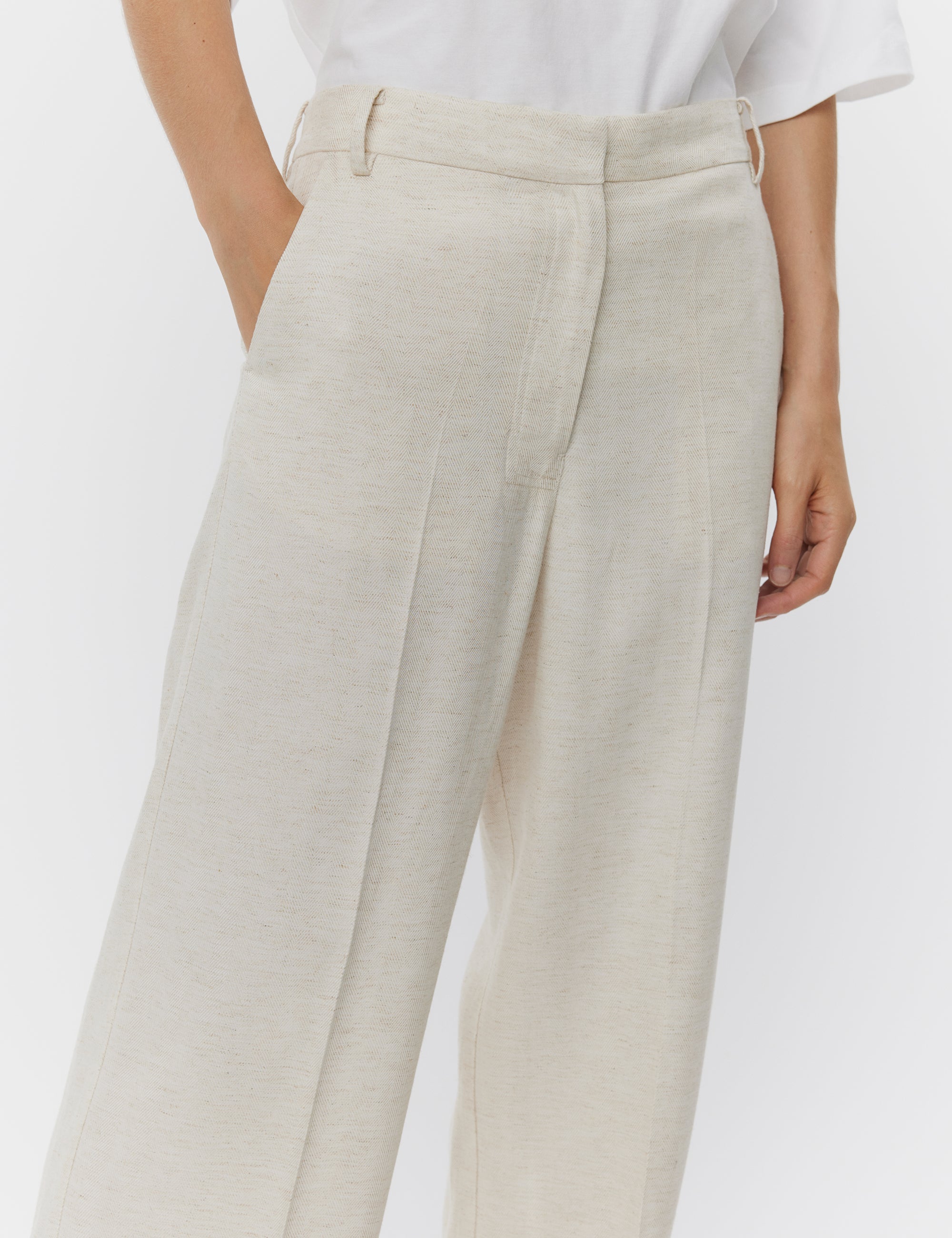 DAY Birger ét Mikkelsen Jade - Summer Tweed Pants 120110 PISTACHIO SHELL.