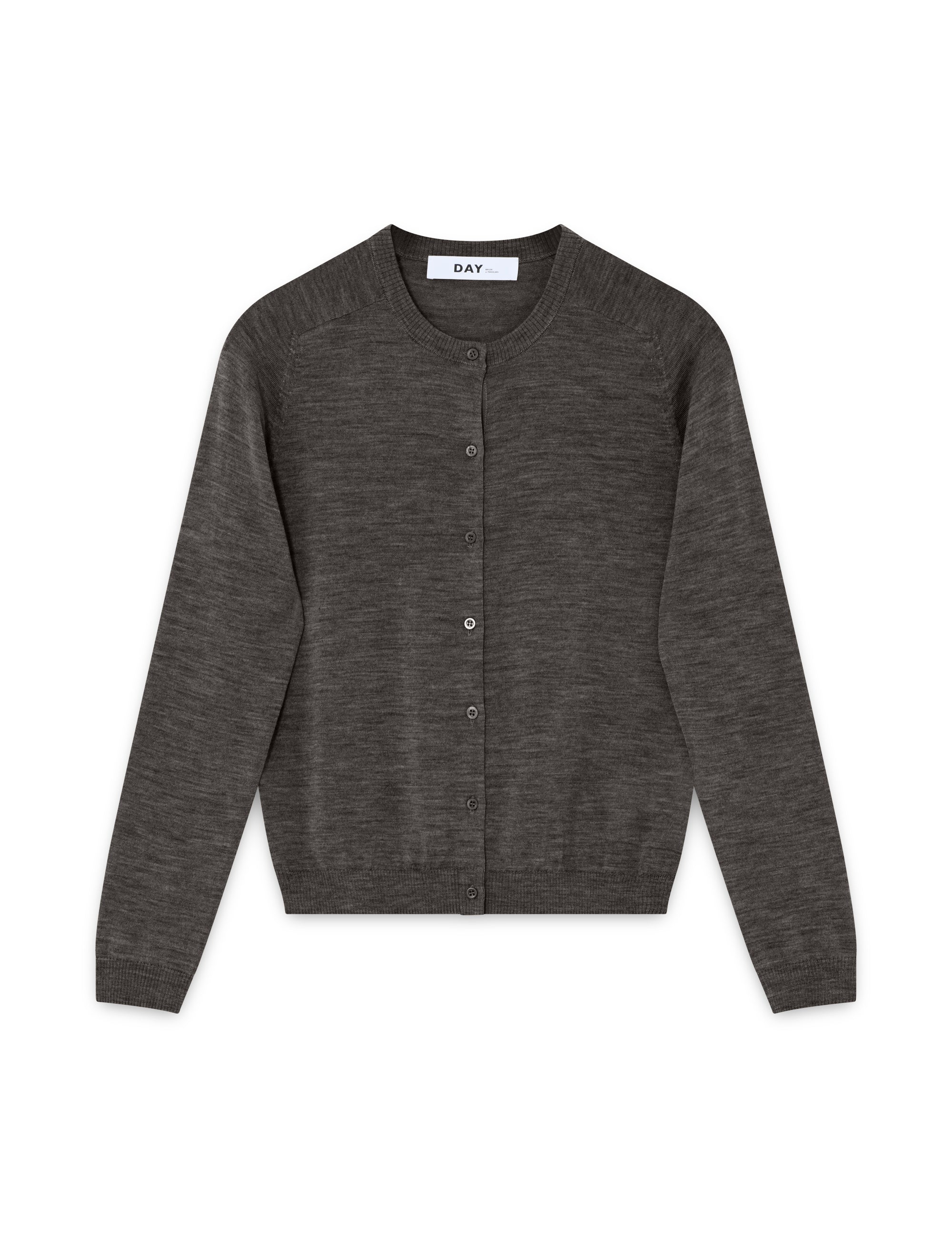 DAY Birger ét Mikkelsen Luna - Daily Elements Cardigan 500180 Expresso Melange