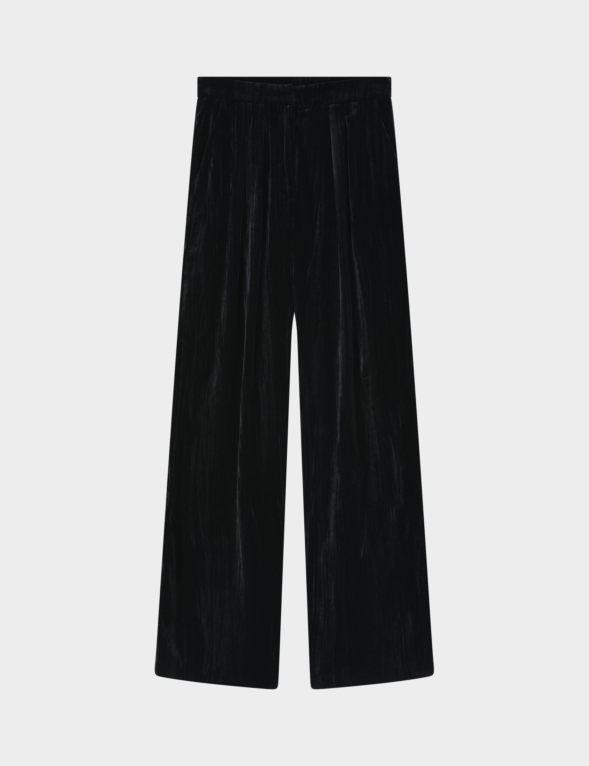 2NDDAY 2ND Alex - Crinkled Velvet Pants 194008 Meteorite (Black)