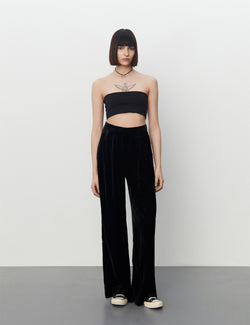 2NDDAY 2ND Alex - Crinkled Velvet Pants 194008 Meteorite (Black)