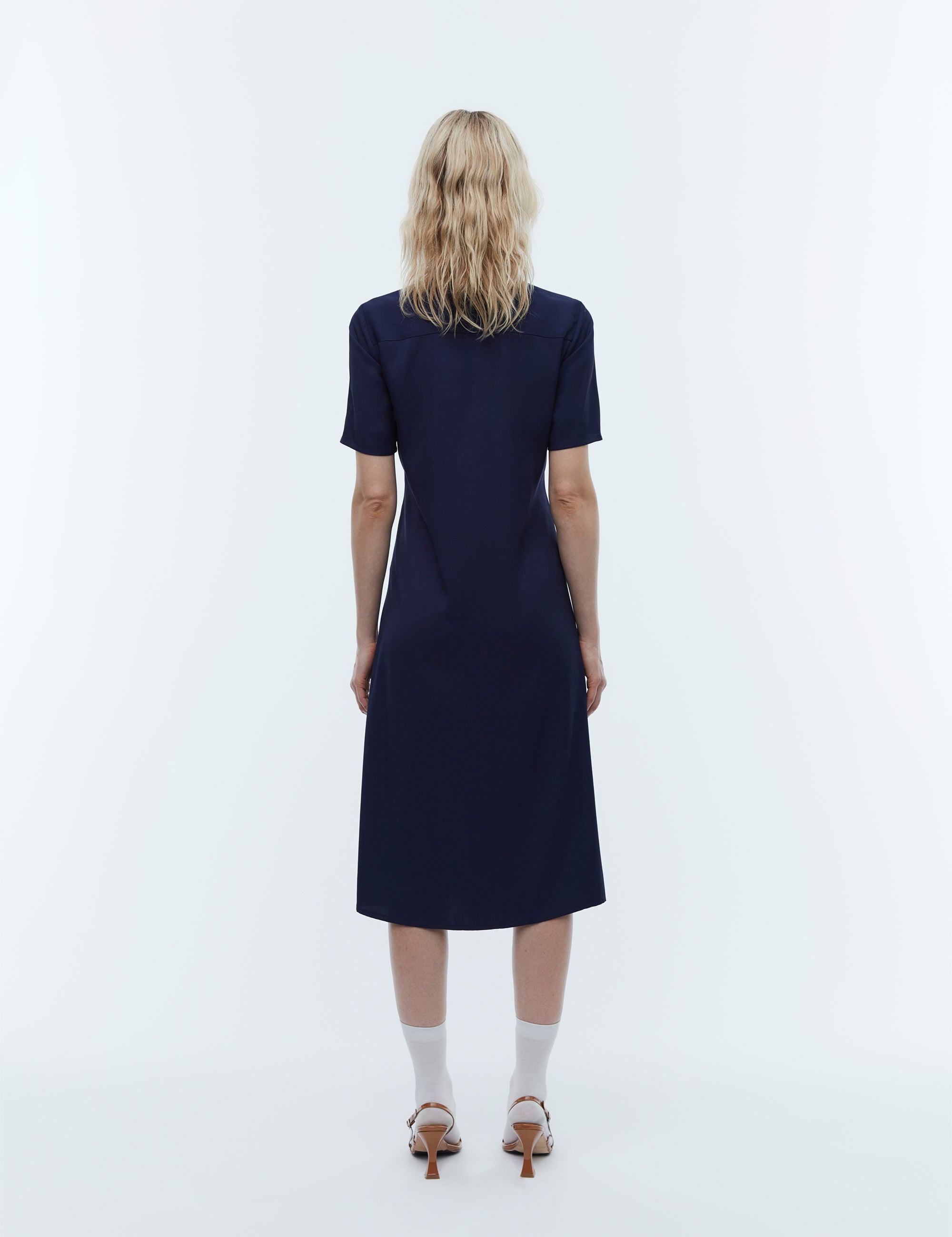 2NDDAY 2ND Ami - Fluid Twill Dress 193815 Evening Blue