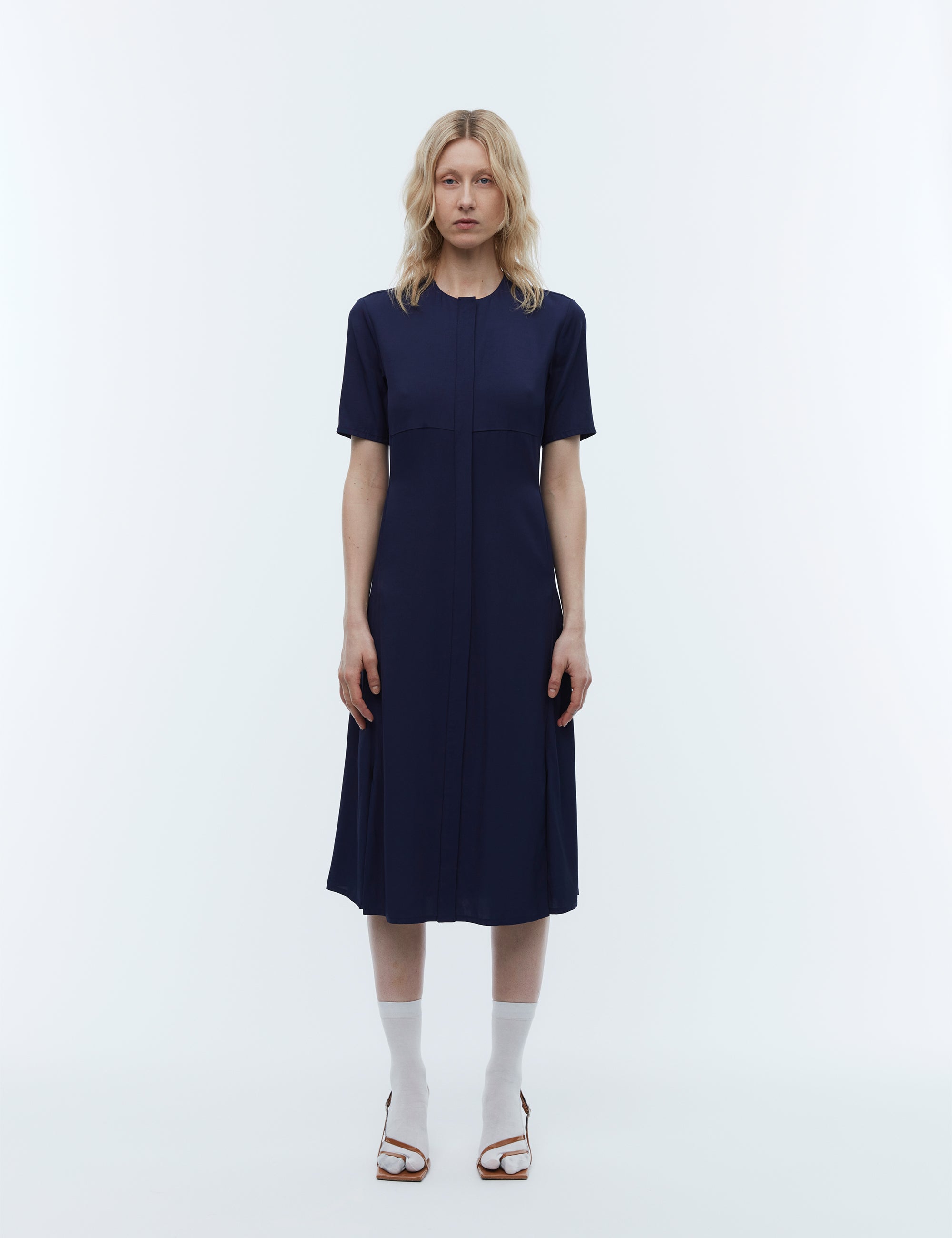 2NDDAY 2ND Ami - Fluid Twill Dress 193815 Evening Blue