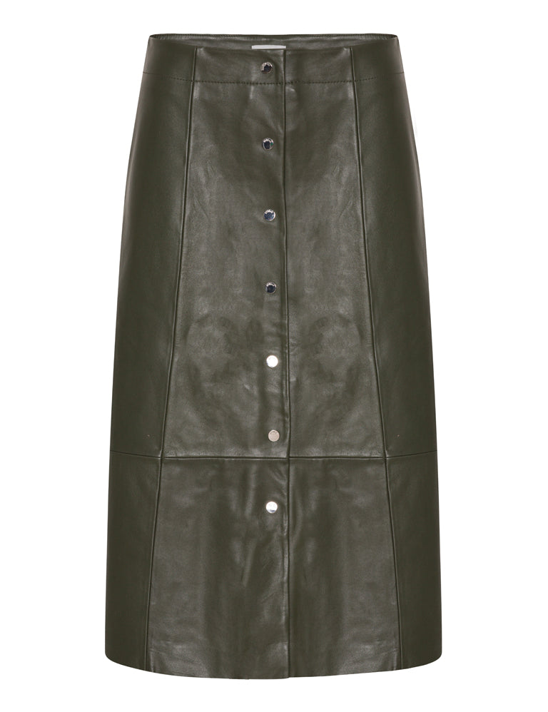 2NDDAY 2ND Ayden - Leather Appeal Skirt 190417 Kombu Green