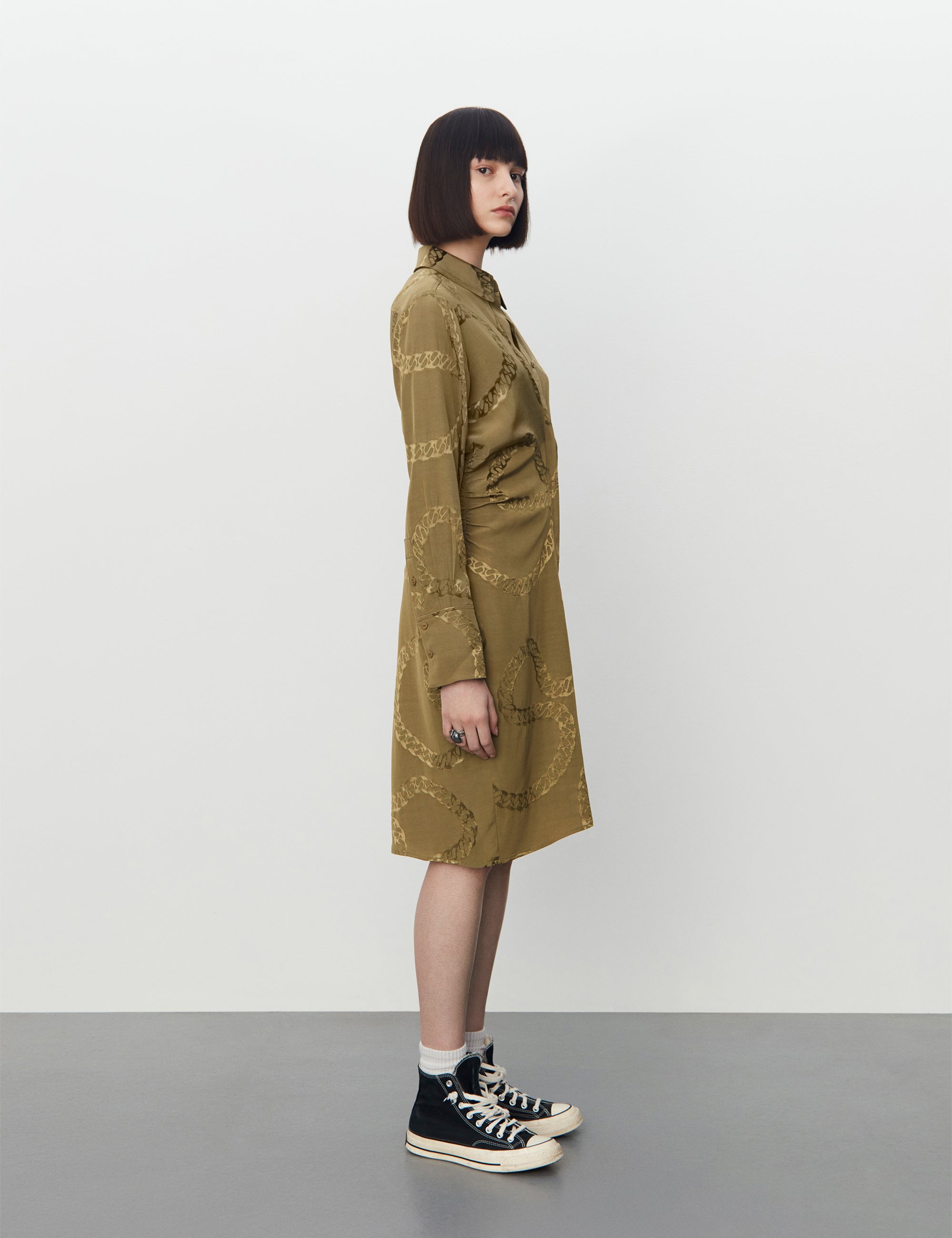 2NDDAY 2ND Bautista - Soft Jacquard Dress 180625 Martini Olive