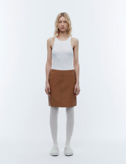 2NDDAY 2ND Ceciliana - Classic Leather Skirt Tobacco Brown 171327