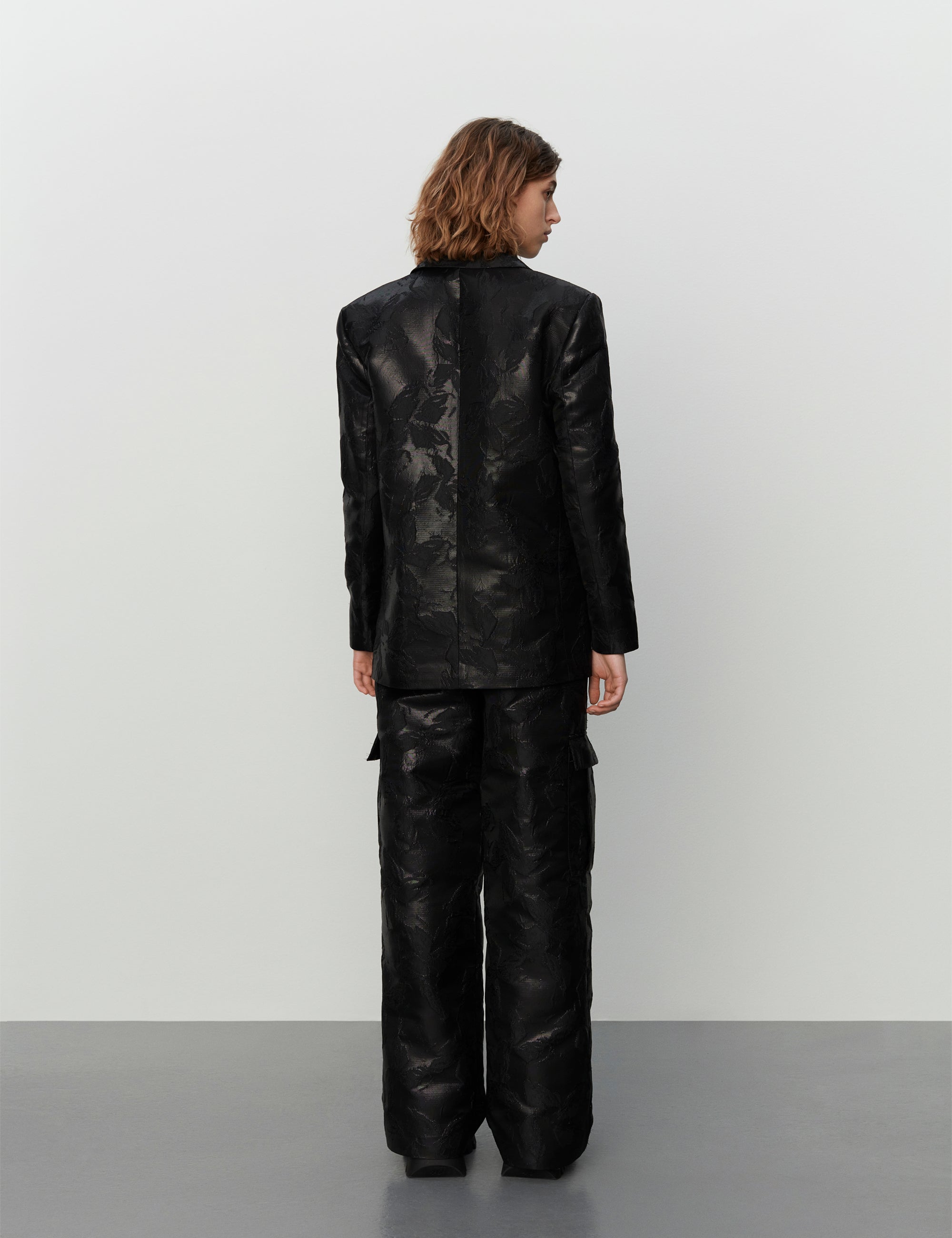 2NDDAY 2ND Edition Lena - Modern Jacquard Blazer 194008 Meteorite (Black)