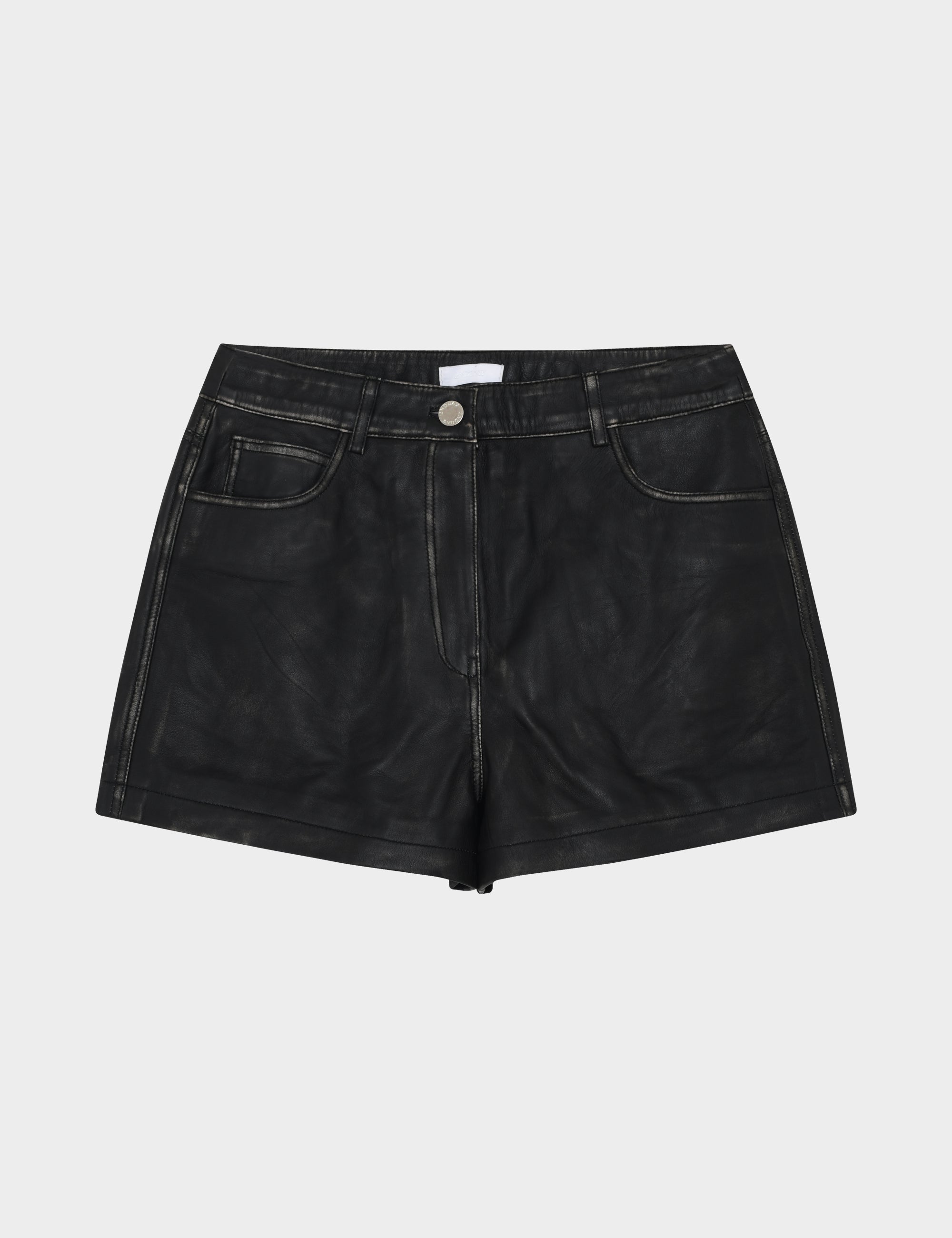 2NDDAY 2ND Erie - Heritage Leather Shorts 11002 Unblack