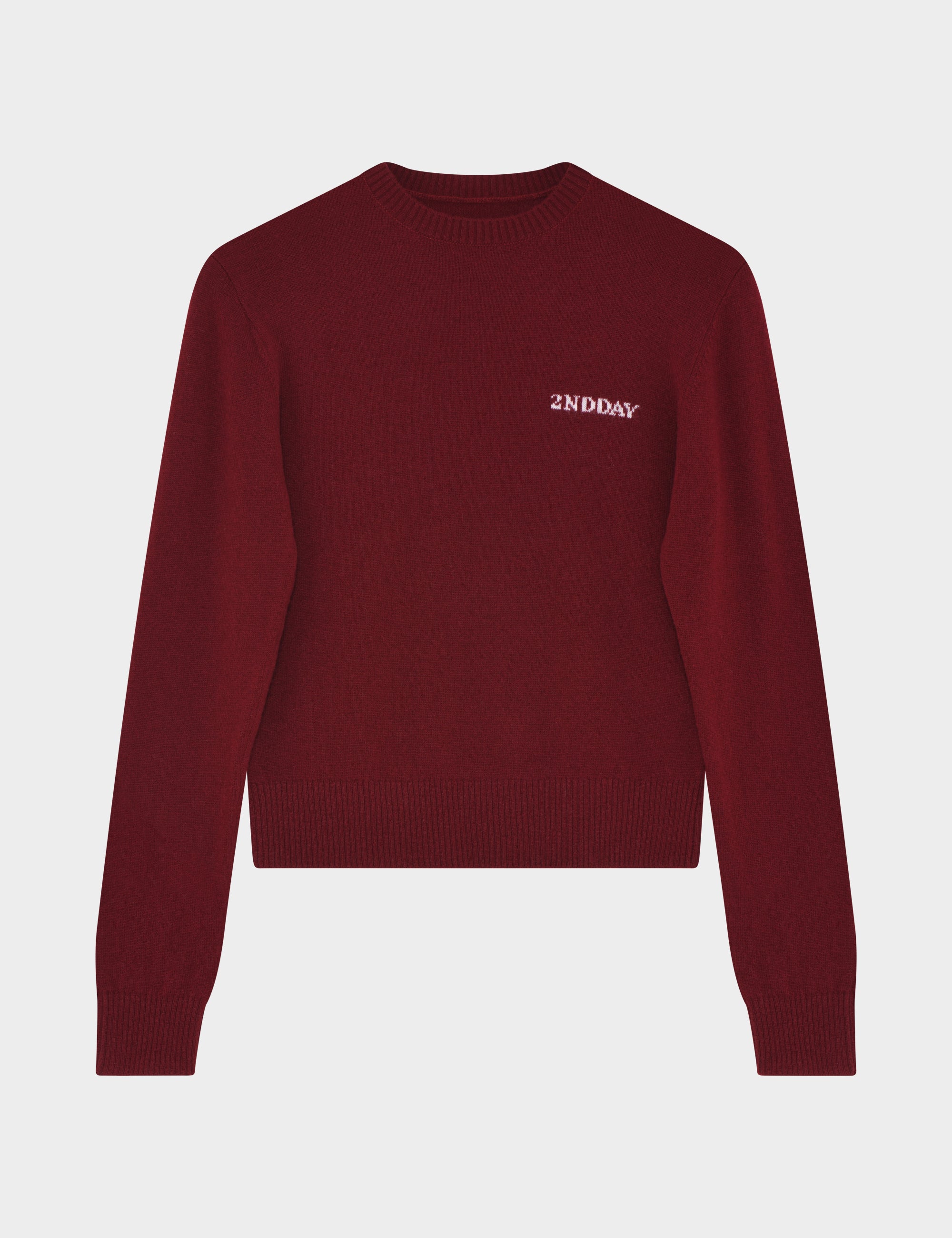 2NDDAY 2ND Lance TT - Soft Wool Blend Pullover 420135 Burgundy