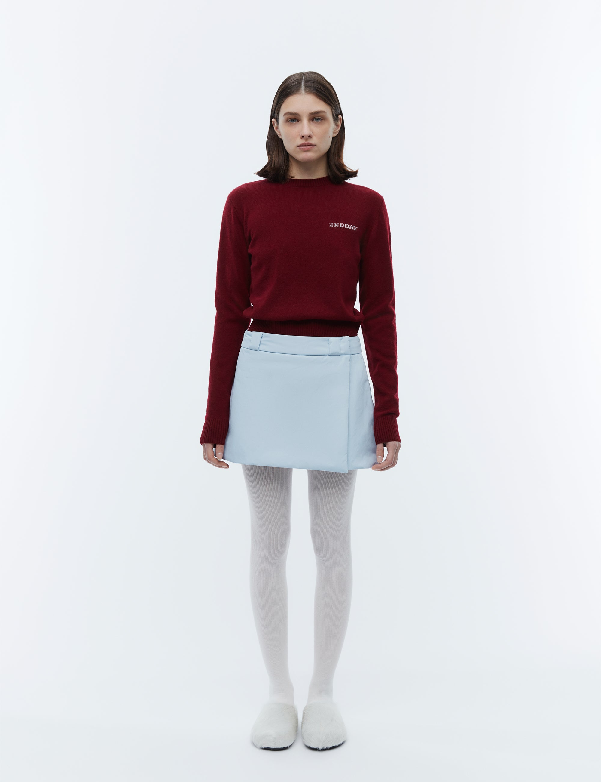 2NDDAY 2ND Lance TT - Soft Wool Blend Pullover 420135 Burgundy