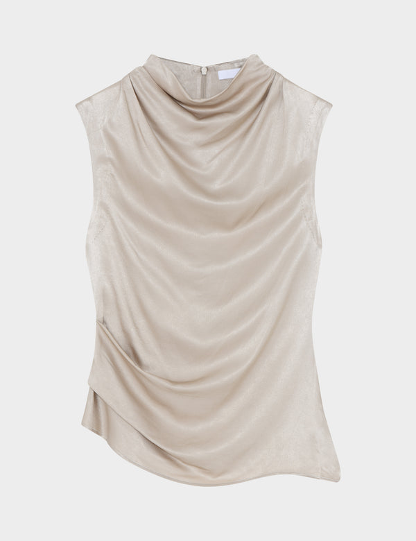 2NDDAY 2ND Portia TT - Satin Ease Tops & T-Shirts 144501 Silver Lining