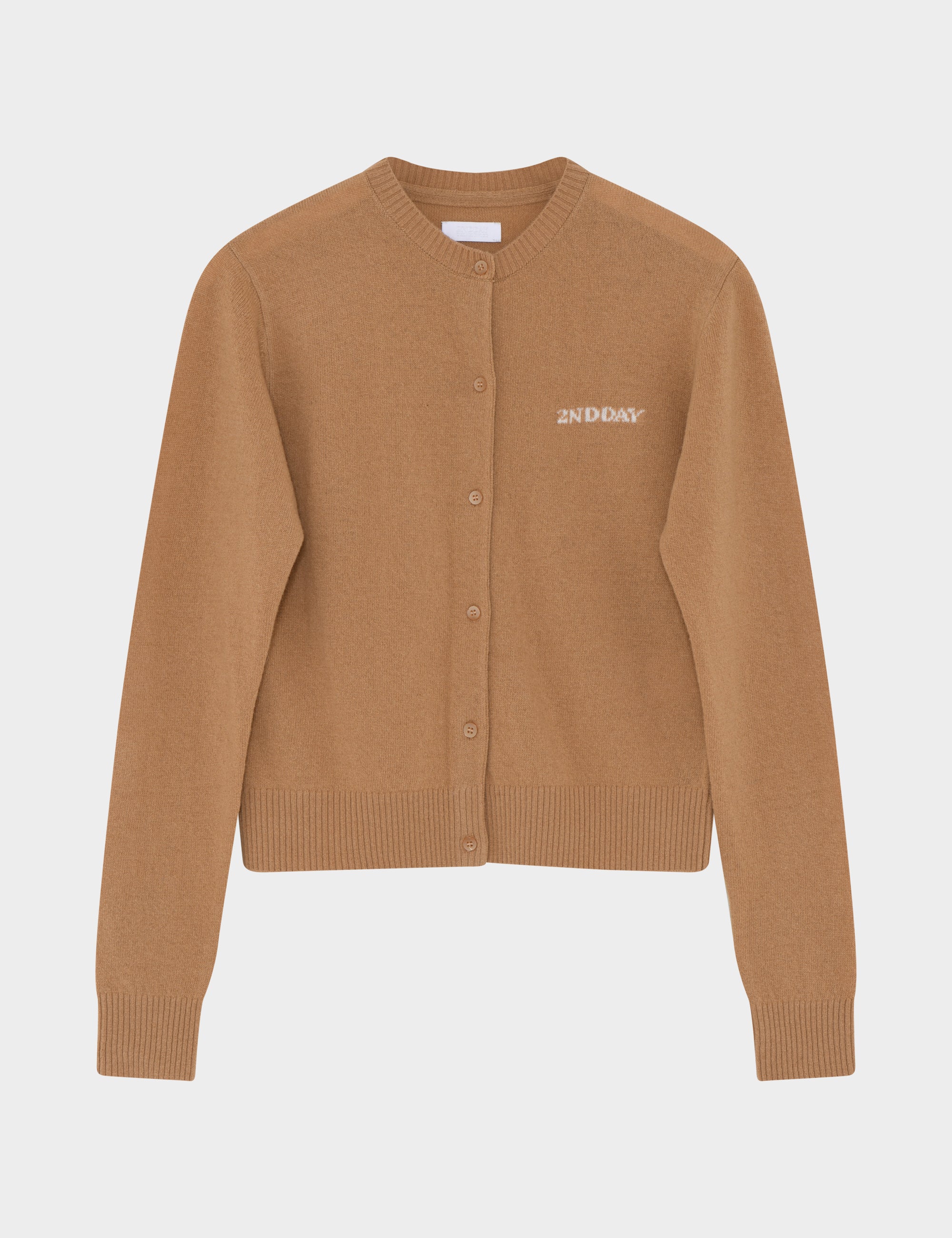 2NDDAY 2ND Vinny TT - Soft Wool Blend Cardigan 420131 Classic Camel