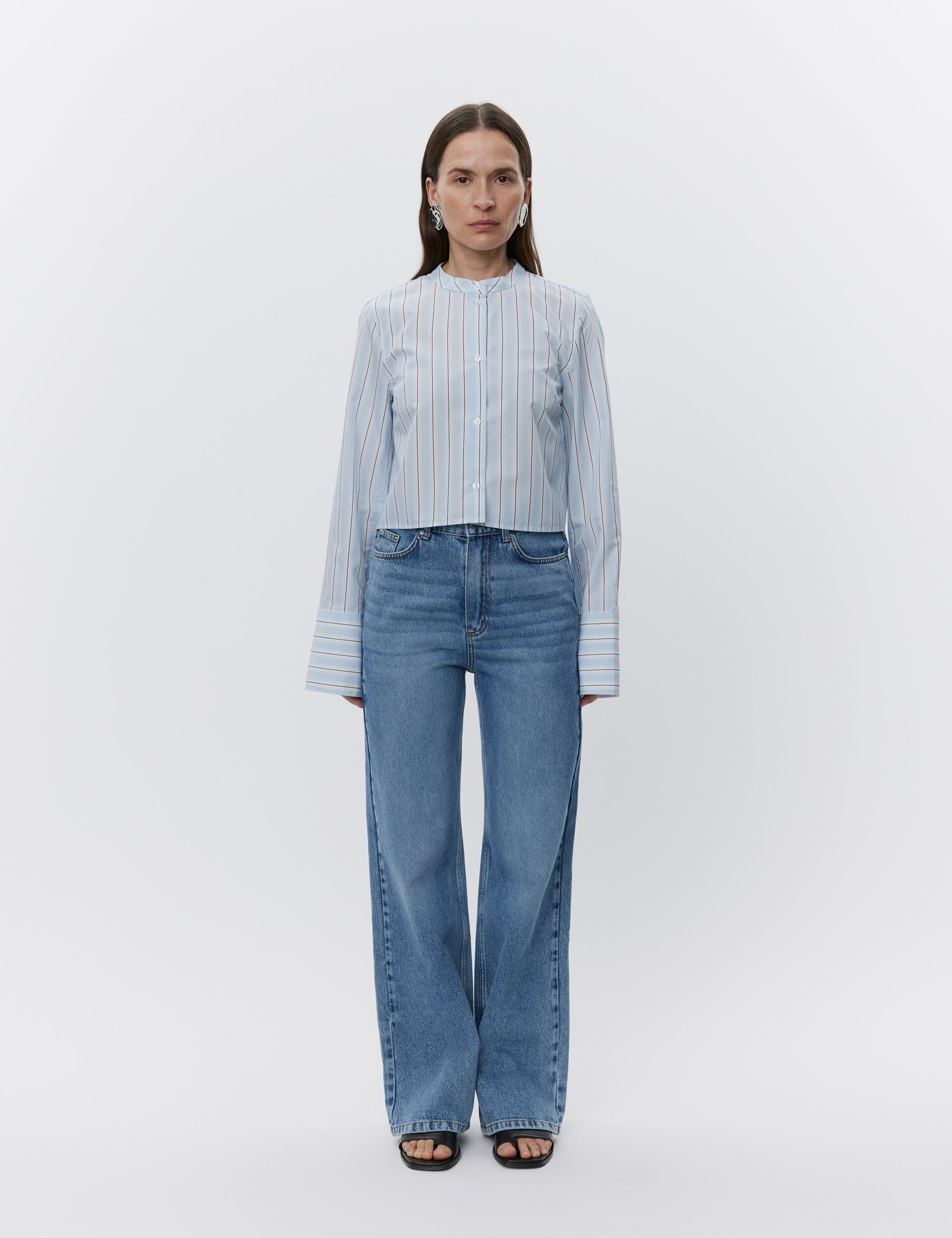 DAY Birger ét Mikkelsen Alexi - Classic Stripe RD Shirts & Blouses 500005 LIGHT BLUE