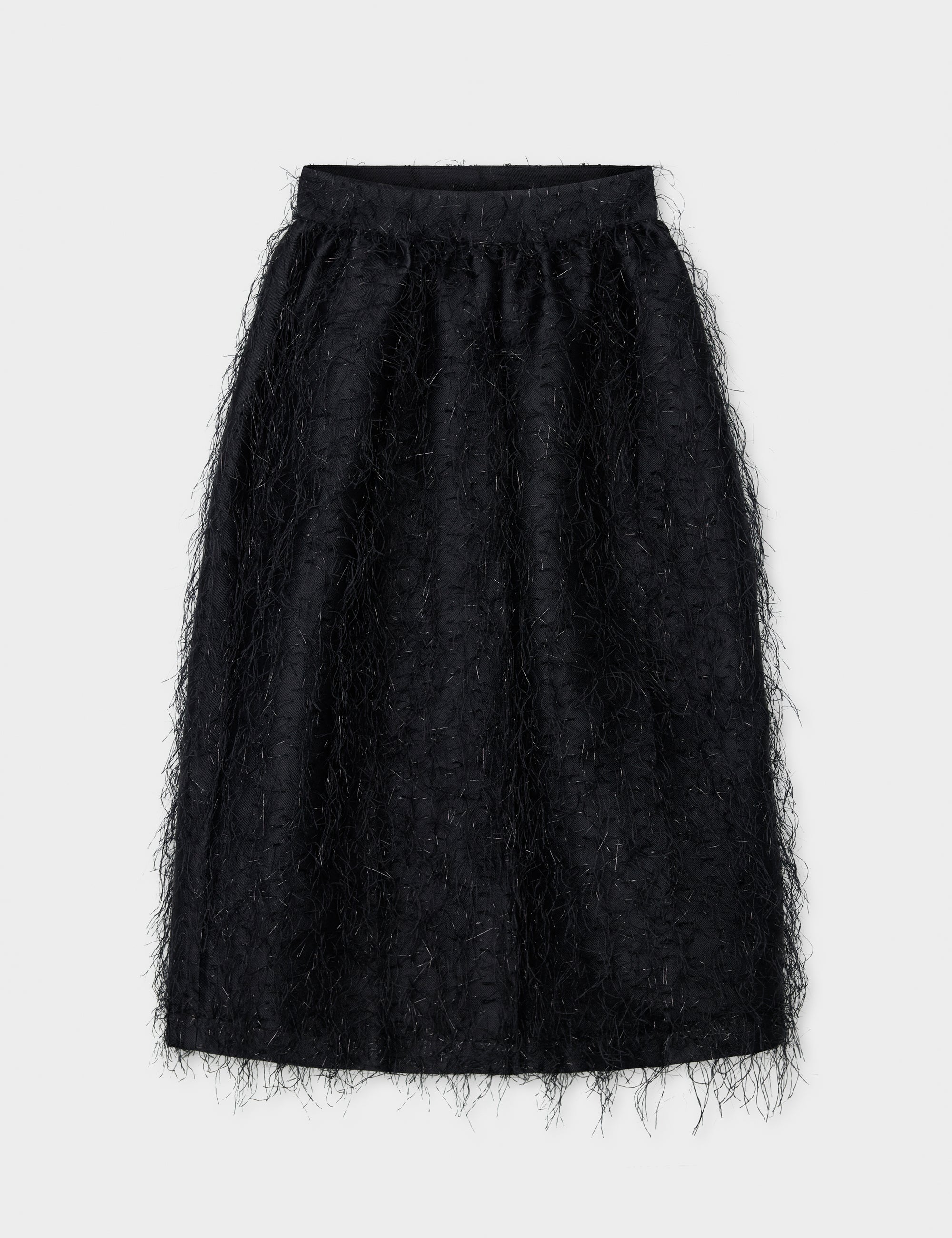 DAY Birger ét Mikkelsen Amina - Frayed jacquard RD Skirt 190303 BLACK