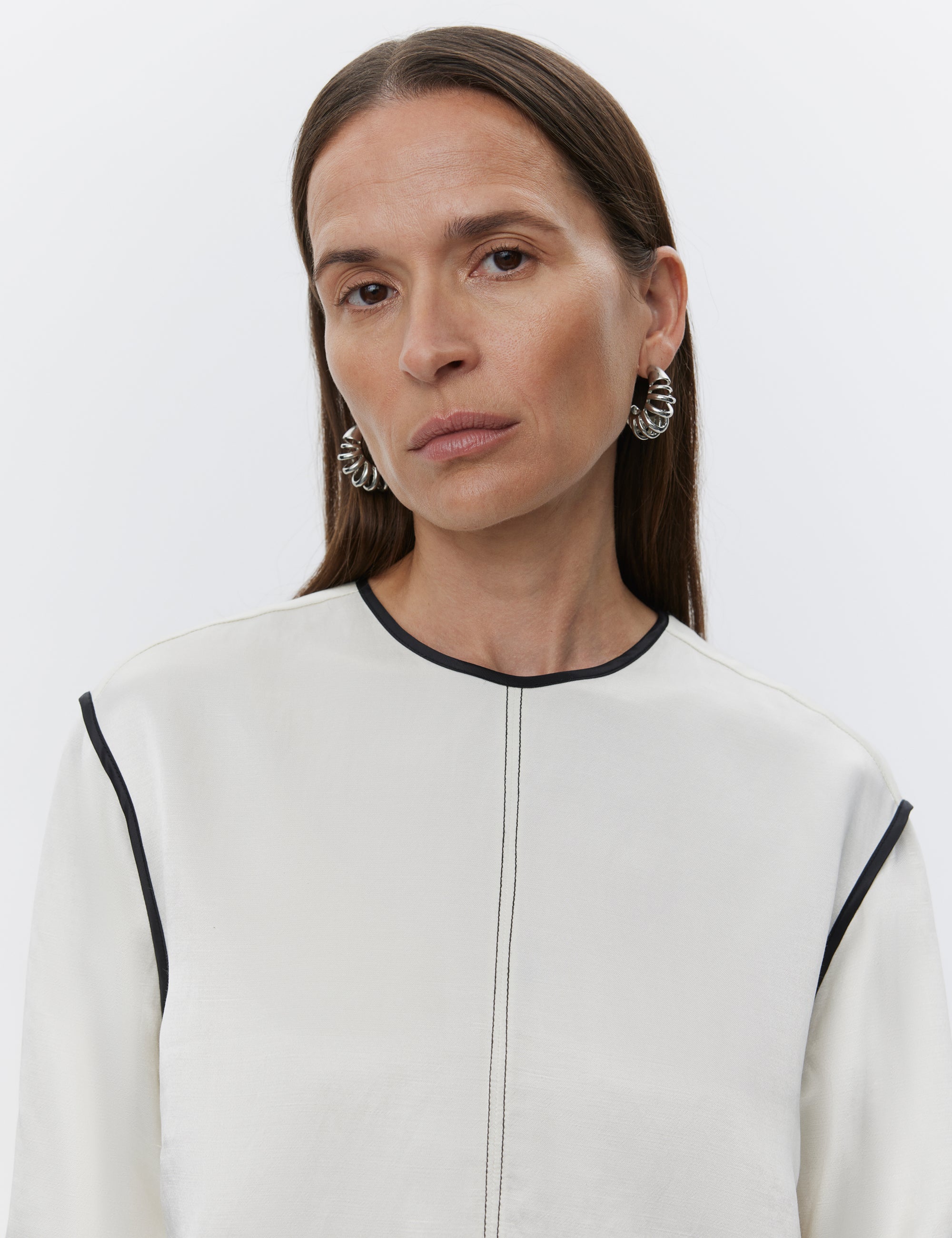 DAY Birger ét Mikkelsen Baryl - High Shine Blend Shirts & Blouses 110104 VANILLA ICE