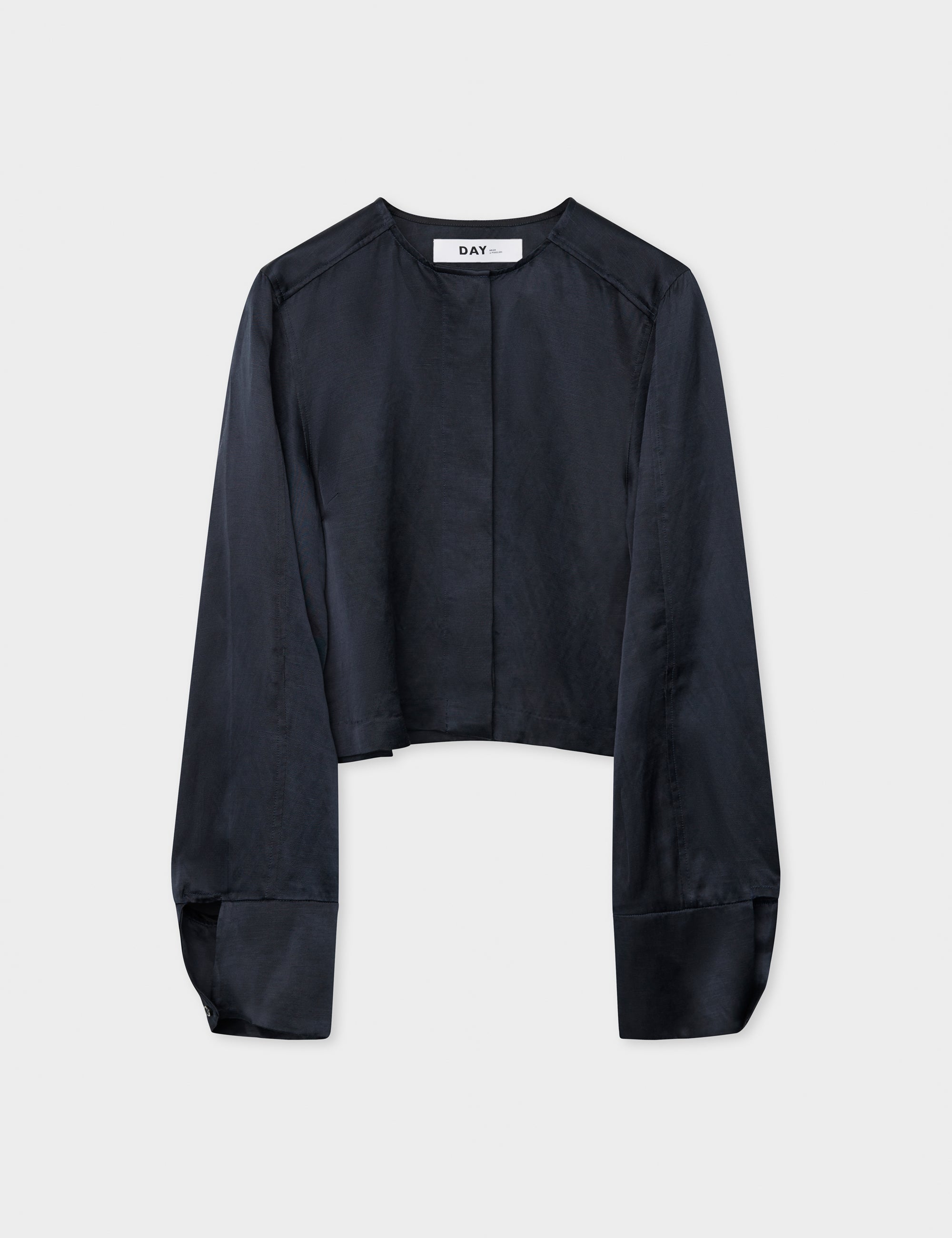 DAY Birger ét Mikkelsen Carin - High Shine Blend RD Shirts & Blouses 190303 BLACK