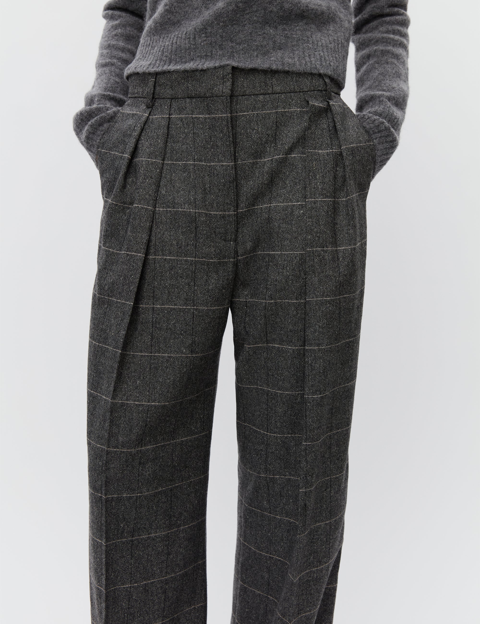 DAY Birger ét Mikkelsen Enzo - All Time Check Pants 500056 GREY MELANGE