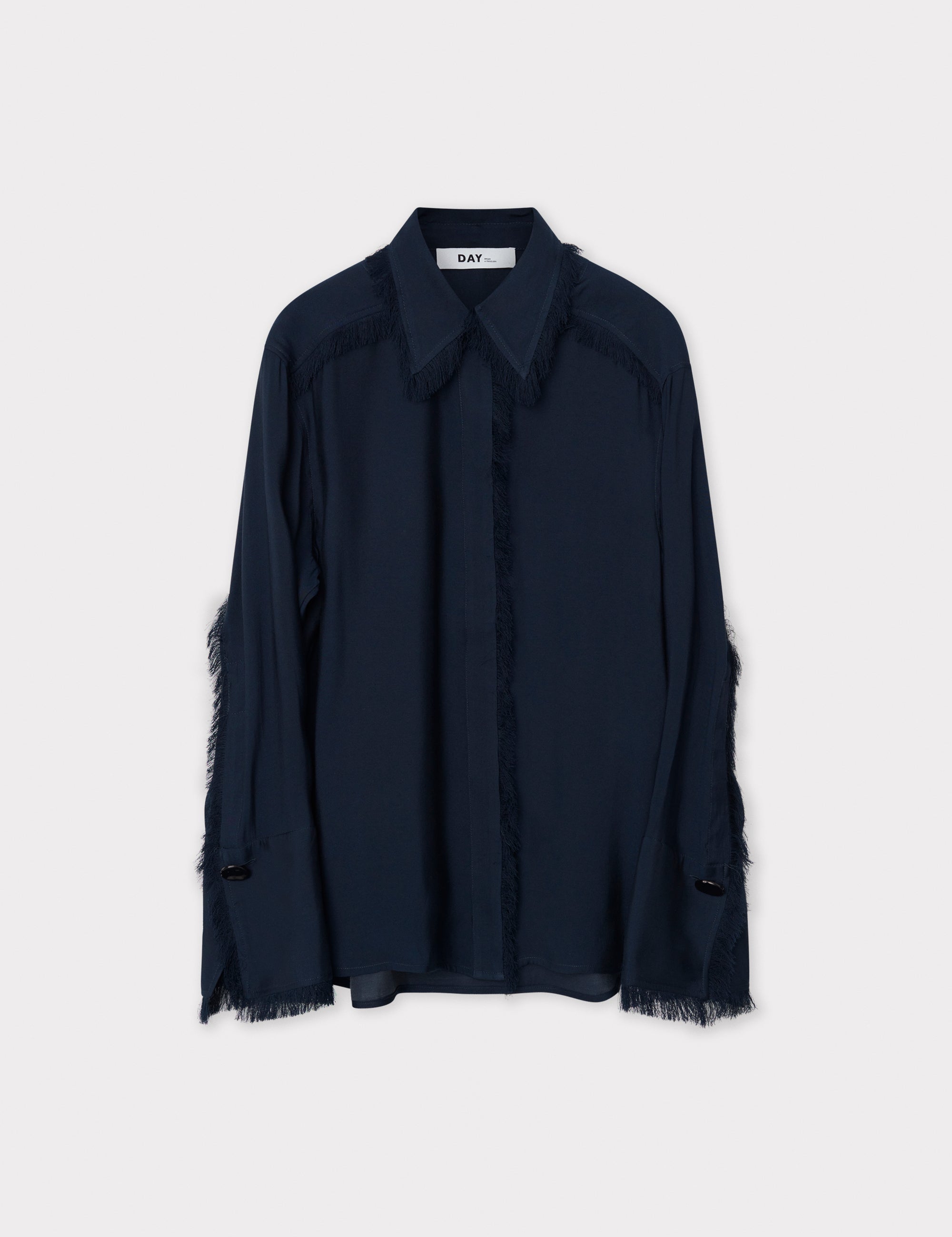 DAY Birger ét Mikkelsen Havanna - Sheer Fringes Shirts & Blouses 194020 Dark Sapphire