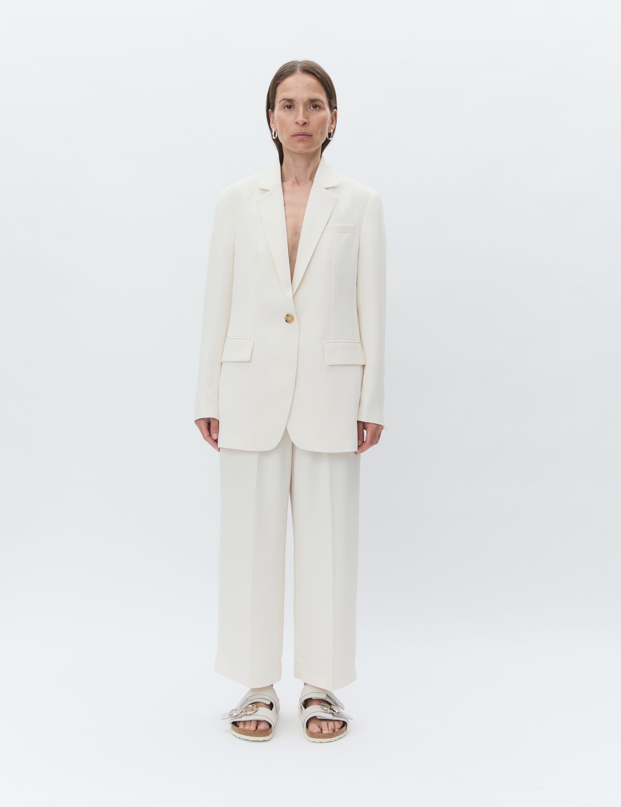 DAY Birger ét Mikkelsen Jonah - Classic Gabardine Pants 01002 Ivory Shade