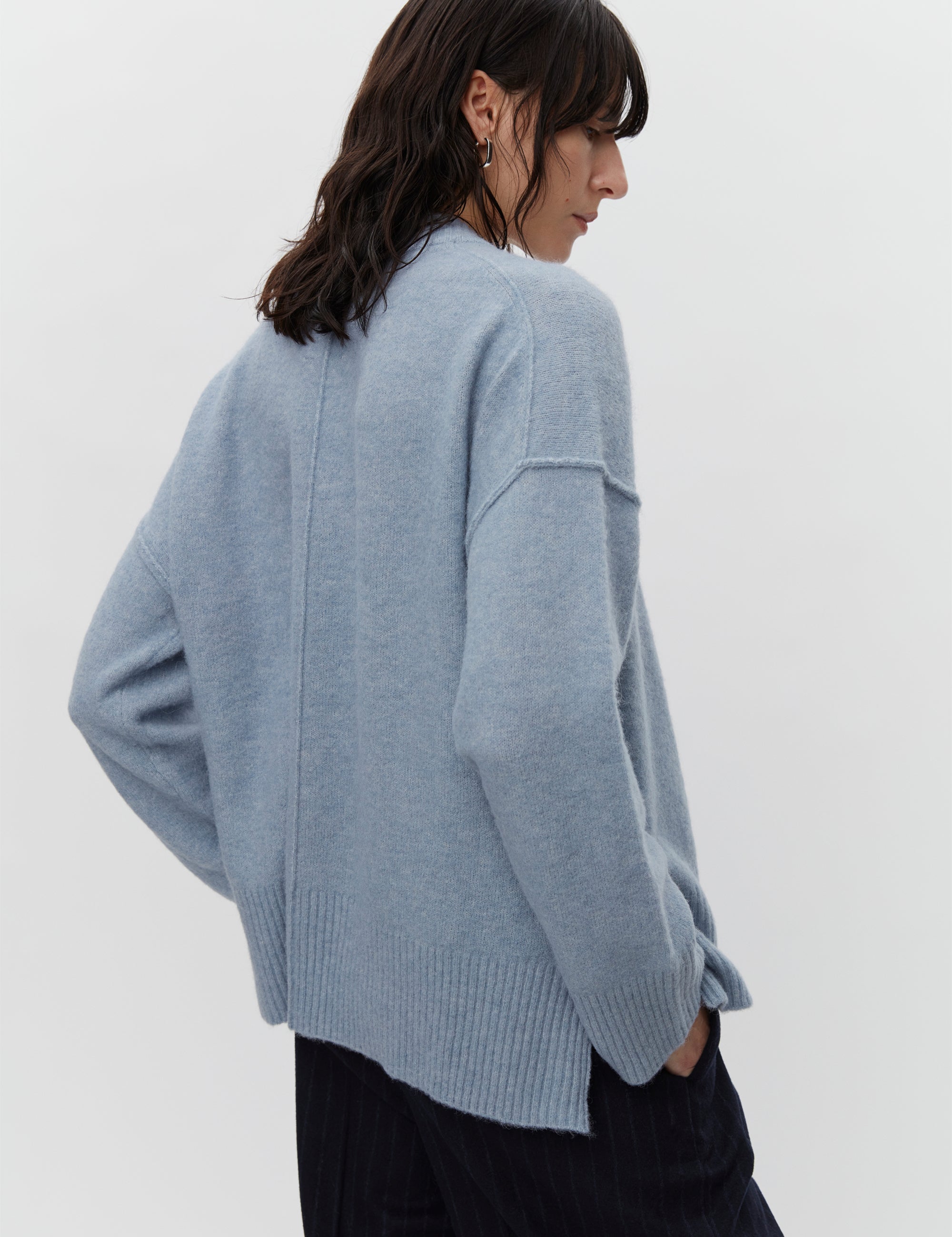 DAY Birger ét Mikkelsen Josie - Cozy Days RD Pullover 500117 PIGEON BLUE MELANGE