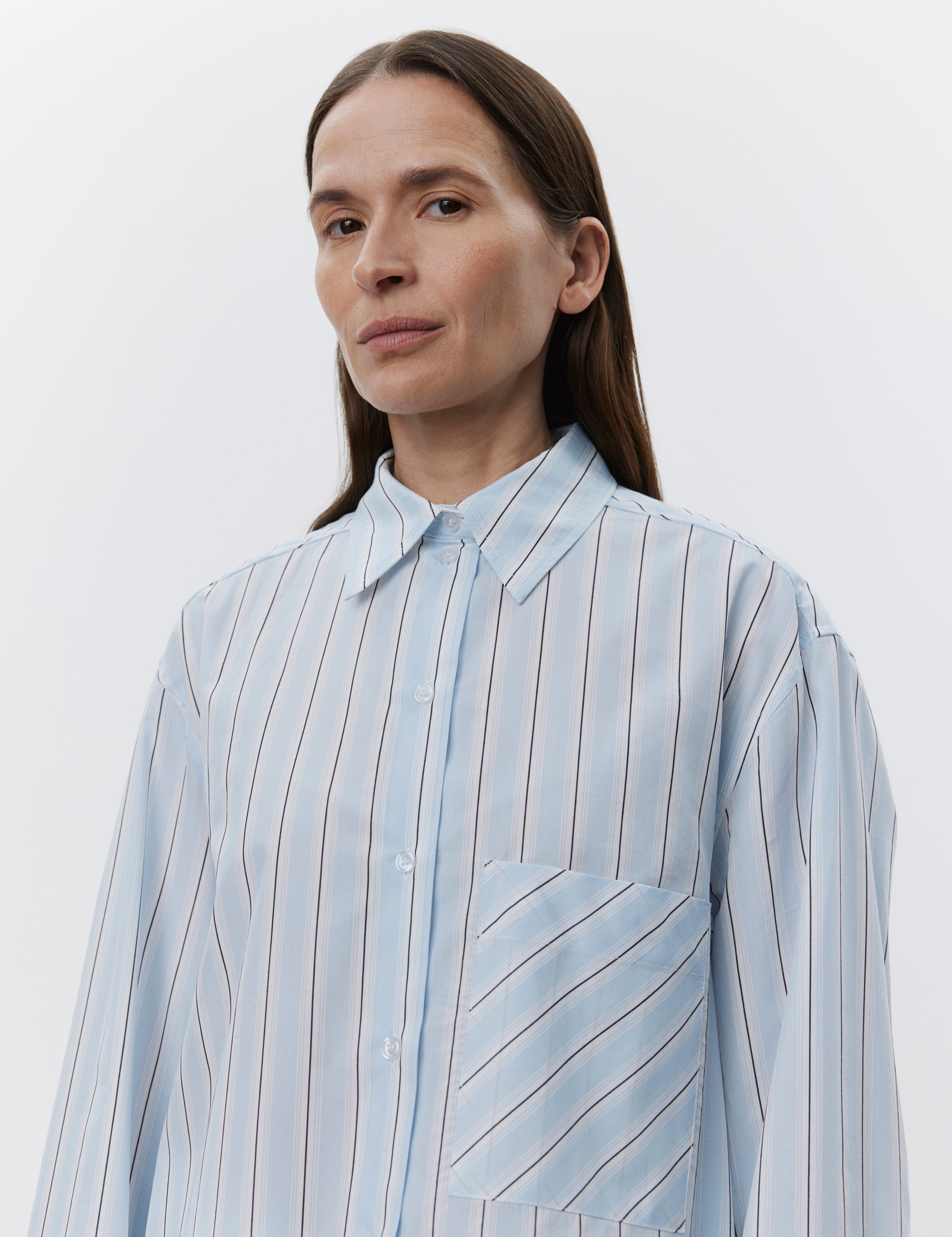 DAY Birger ét Mikkelsen Mac - Classic Stripe RD Shirts & Blouses 500005 LIGHT BLUE