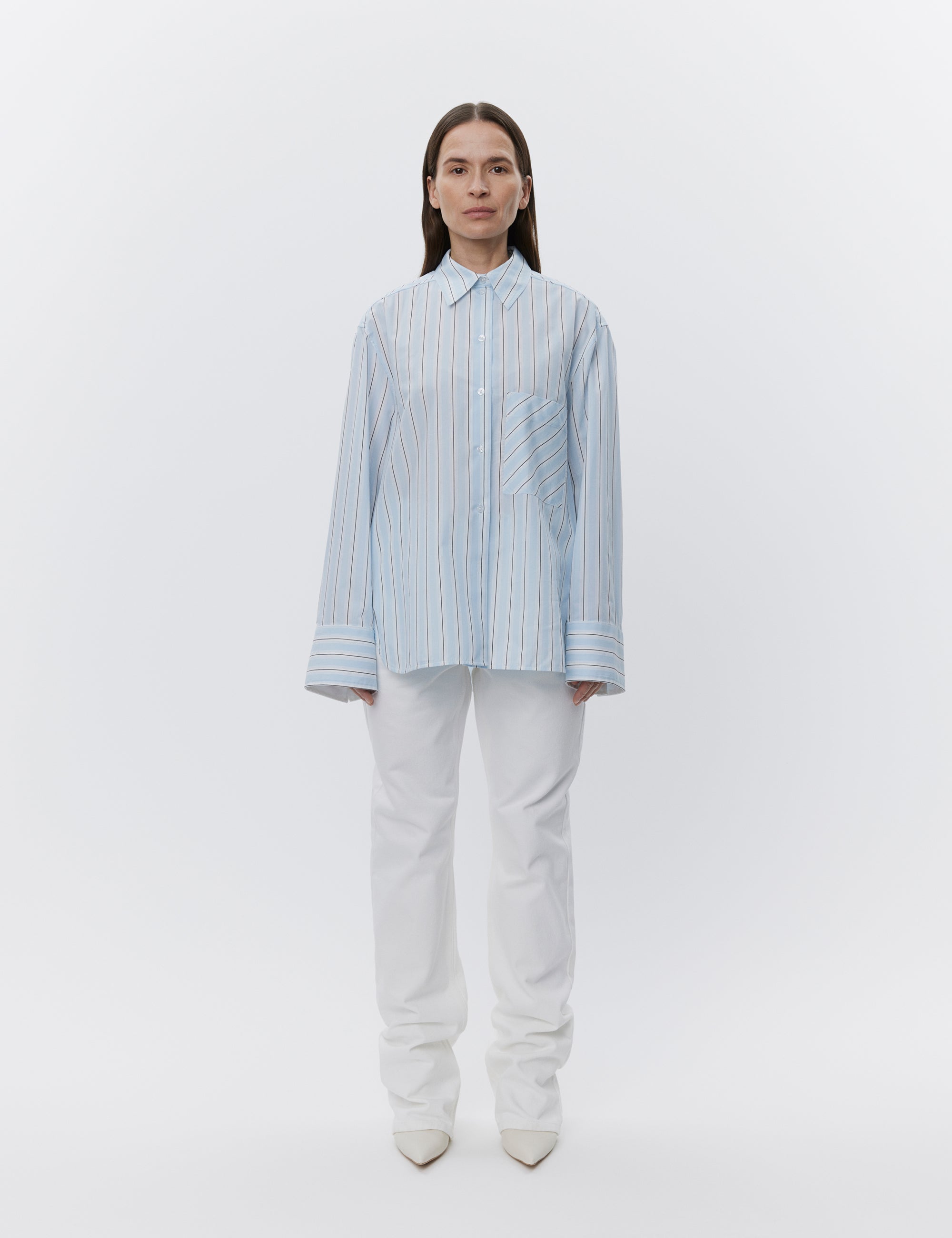 DAY Birger ét Mikkelsen Mac - Classic Stripe RD Shirts & Blouses 500005 LIGHT BLUE