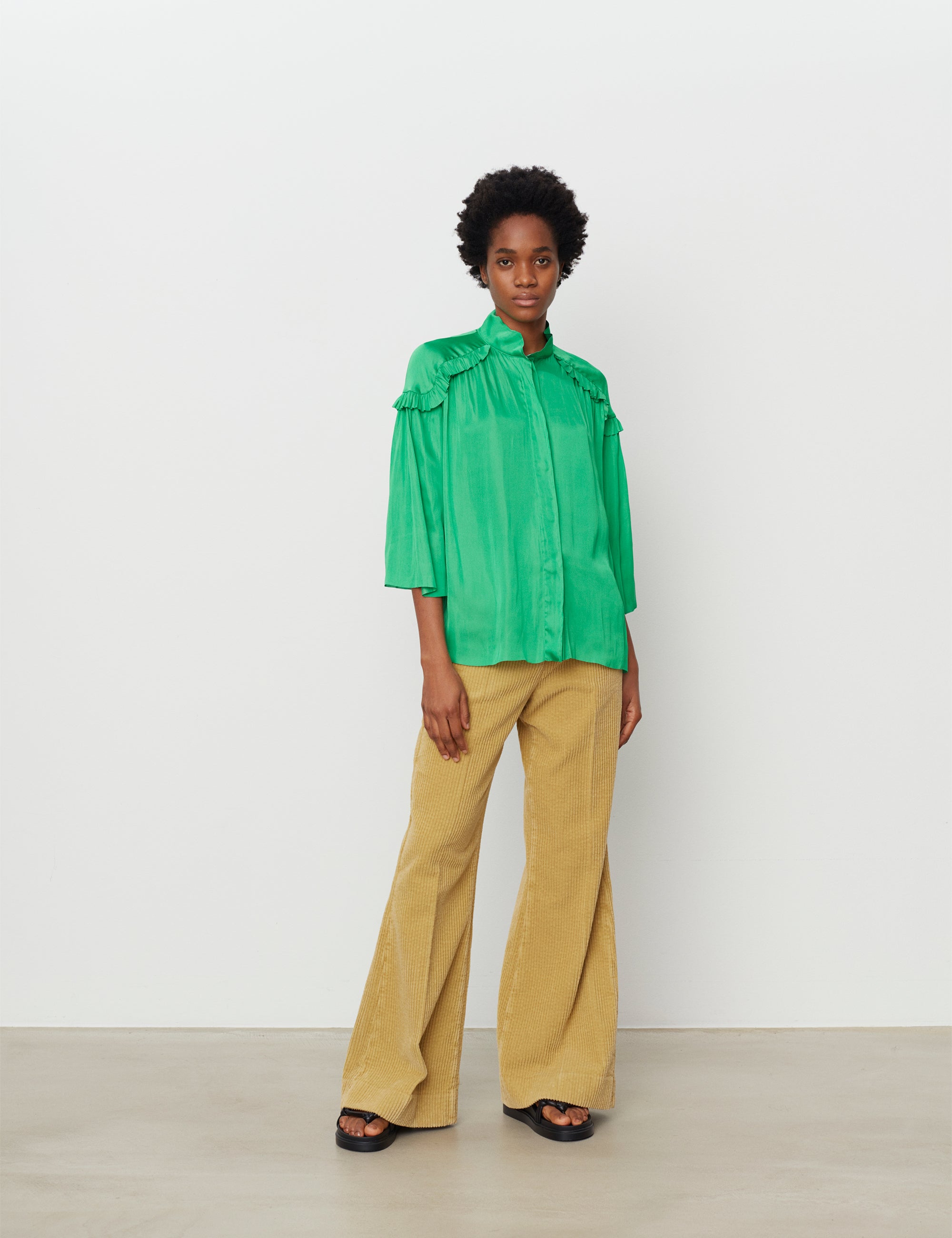 DAY Birger ét Mikkelsen Mateo - Modern Drape Shirts & Blouses 166138 KELLY GREEN