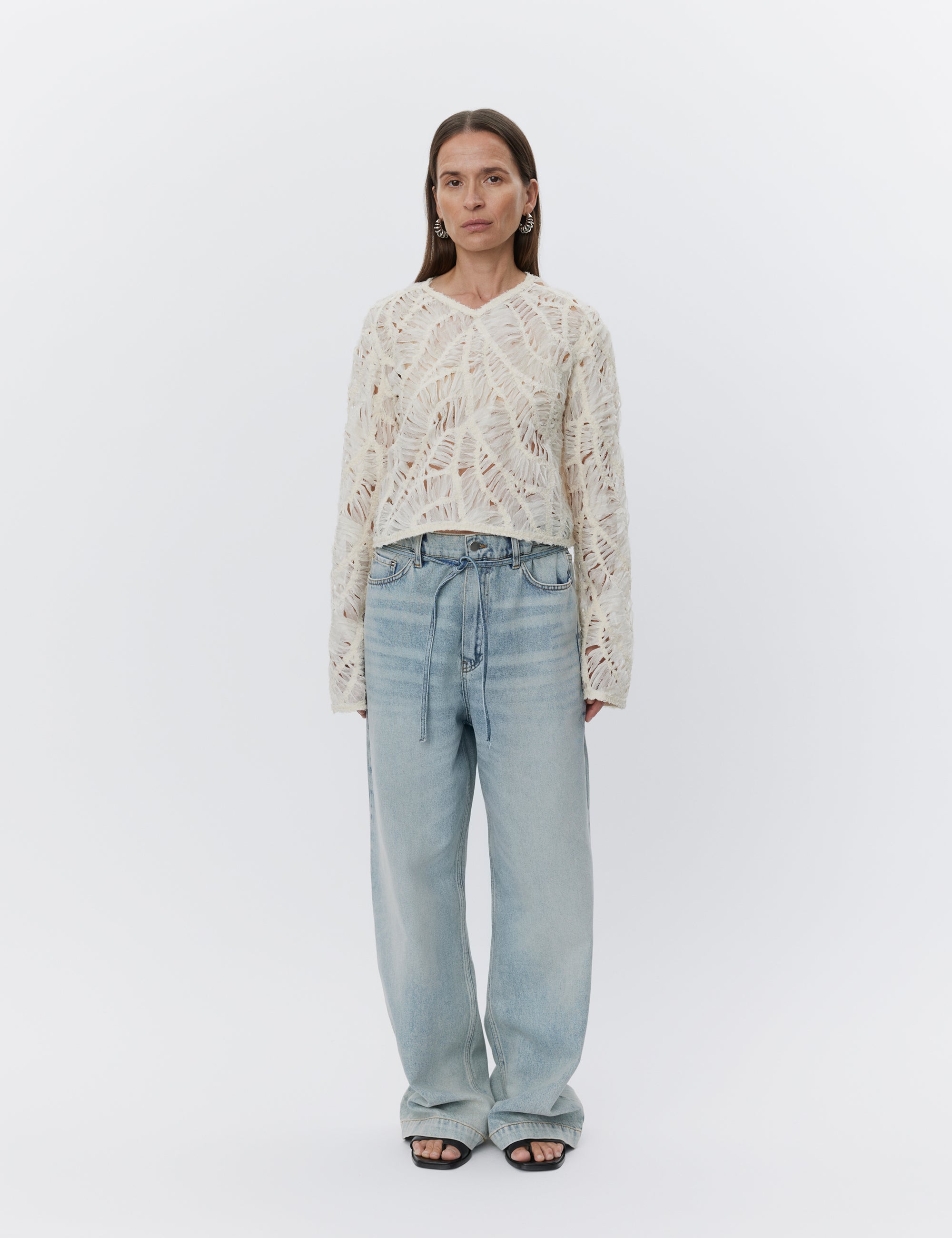 DAY Birger ét Mikkelsen Reyne - Crochet Tulle Shirts & Blouses 120110 Pistachio Shell