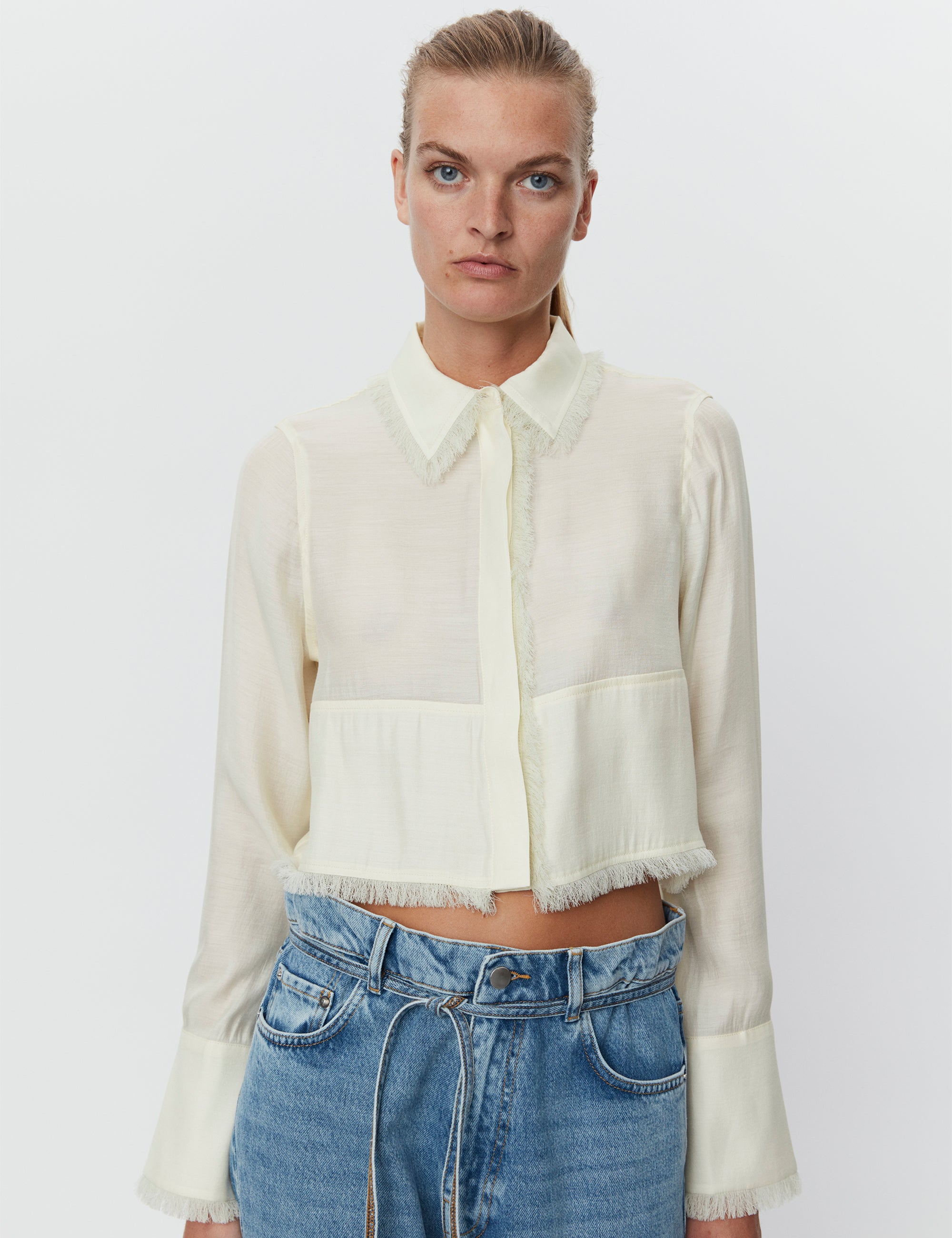 DAY Birger ét Mikkelsen Shania - Sheer Fringes Shirts & Blouses 110515 LEMON ICING