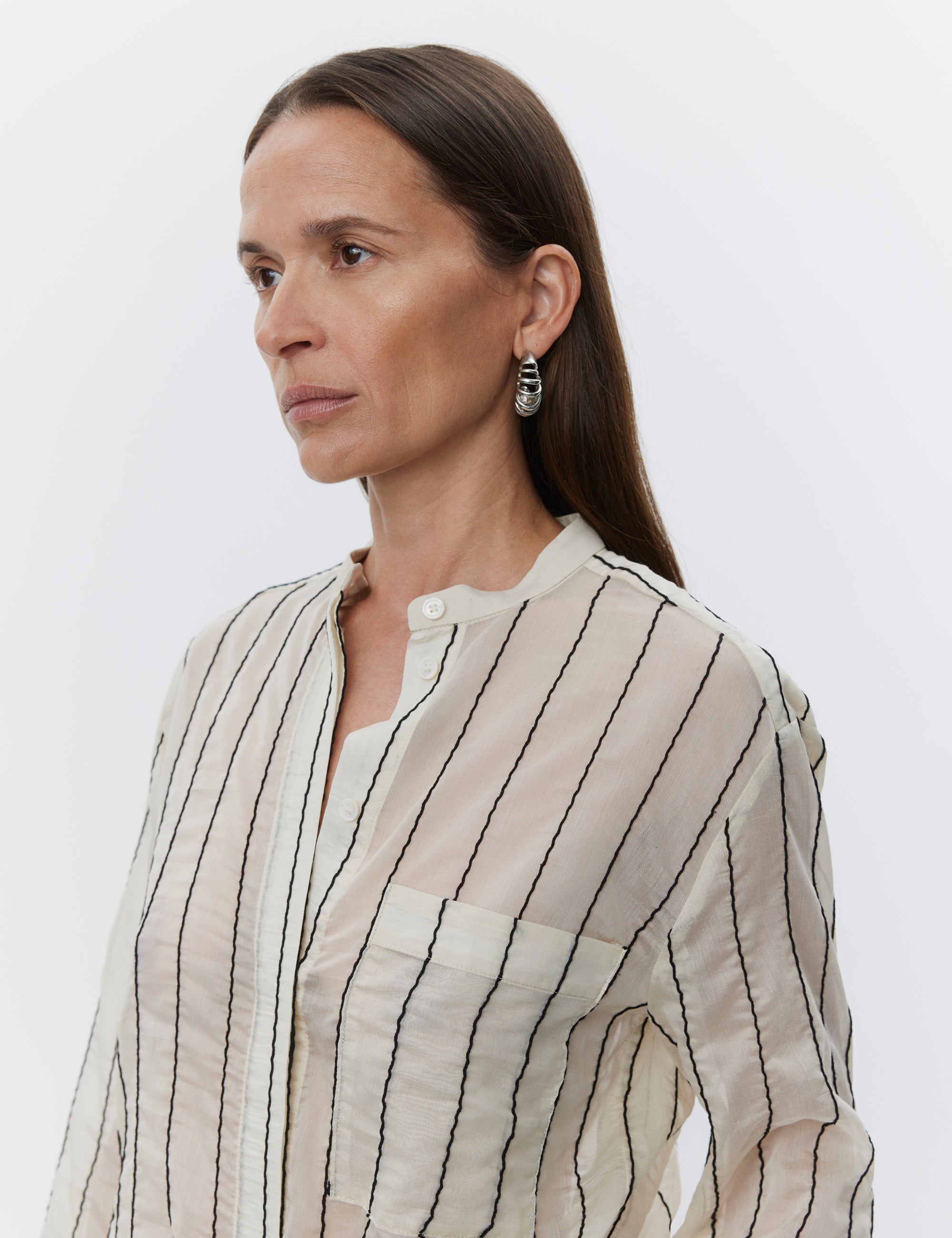 DAY Birger ét Mikkelsen Yrsa - Sheer Stripe Shirts & Blouses 120110 Pistachio Shell